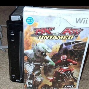 Nintendo Wii Black Console Wi-Fi Capability with MX vs ATV Untamed Game